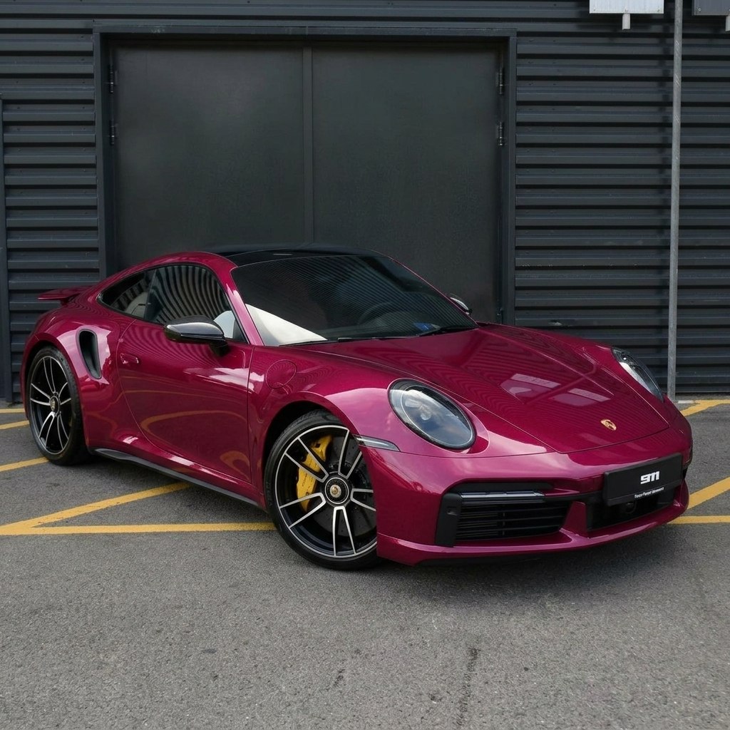Автомобиль после примерки плёнки, Red Purple
